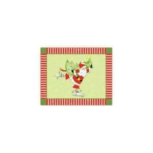 Counter Art Whimsy Santa Tempered Glass Cutting Board, 15x12  