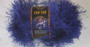 Lion Brand Fun Fur Yarn   Sapphire  