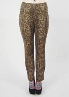 vtg 80s grunge leopard print HIGH WAIST wide leg skinny fit leggings 