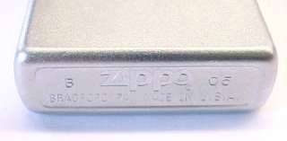 NEW Vintage ZIPPO Brushed Finish Chrome Lighter w/ Box  