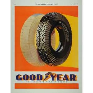 1931 Ad Goodyear Rubber Pathfinder Automobile Tires   Original Print 