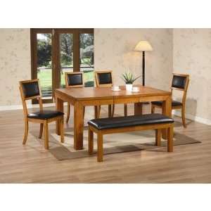    Mercer Rectangular Dining Table in Natural Wood Furniture & Decor