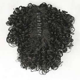 Curly HairPiece Clip on Ponytail Black/Brown/Auburn/Red  