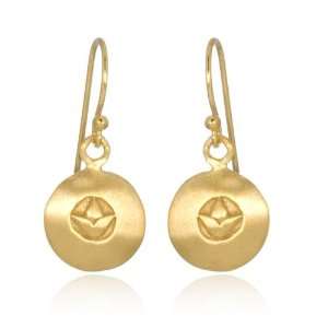  Satya Jewelry In Bloom Carved Gold Lotus Earrings Jewelry