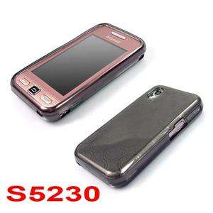 Grey Soft Gel Circle Case Cover Skin For Samsung Tocco Lite S5230 