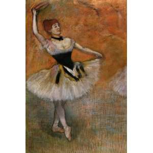 Oil Painting Dancer with Tambourine Edgar Degas Hand Painted Art 