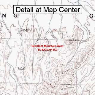  USGS Topographic Quadrangle Map   Red Bluff Mountain West 