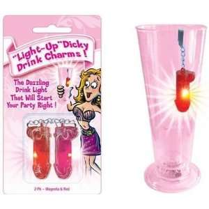 Bundle Light Up Dicky Drink Charm 2Pack and Aloe Cadabra Organic Lube 