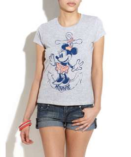 Grey (Grey) Minnie Mouse Cropped Tee  249092404  New Look