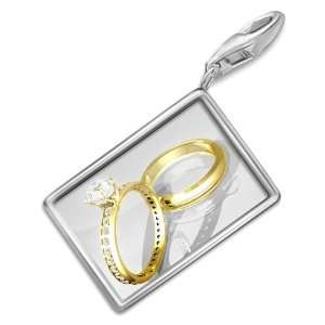  FotoCharms Wedding Rings   Charm with Lobster Clasp For 