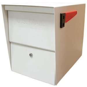   Package Master Locking Security Mailbox in White: Home Improvement
