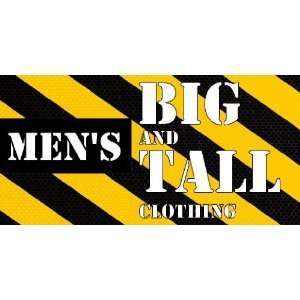    3x6 Vinyl Banner   Mens Big and Tall Clothing 