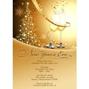  New Years Eve Celebration Flat Invitation (10 pack 