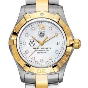   Watch   Womens Two Tone Aquaracer Watch with Diamond Dial Sports