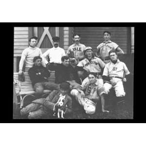  College Baseball Players with Terrier 16X24 Giclee Paper 