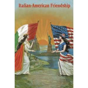  Italian American Friendship 16X24 Giclee Paper