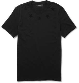   Clothing  T shirts  Crew necks  Star Embellished T shirt