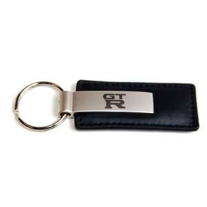 Nissan GTR Black Leather Official Licensed Keychain Key Fob Ring