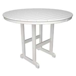 48 Recycled Earth Friendly Outdoor Patio Counter Dining Table   White