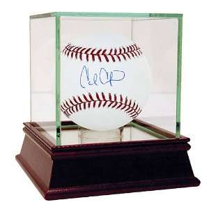   Crawford Autographed Baseball with Glass Display Case: Sports