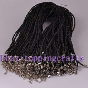 FREE SHIP 100pcs Braid Leather Necklace Cords TC5616  