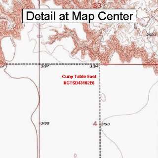 USGS Topographic Quadrangle Map   Cuny Table East, South Dakota 