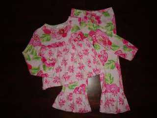New Baby Lulu Japanese Garden Sara Flare Pant Set size 4T  