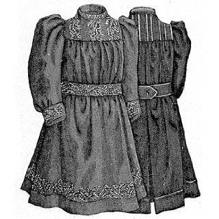  1876 Dress for Girl 7 9 Years Pattern 