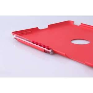  iPad 2 Red Protective Back Cover with Sticky stylus pen (Stylus 