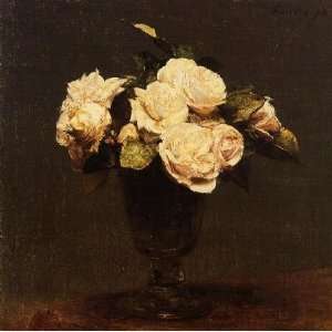 Oil painting reproduction size 24x36 Inch, painting name: White Roses 