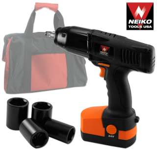 NEIKO 24V CORDLESS IMPACT WRENCH 350FT LB 1HR CHARGER  