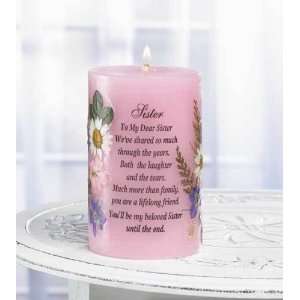  Sister Tribute Dried Flowers Candle