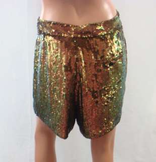 Phillip Lim Celebrity Runway Silk Sequined Fold over Shorts $595 6 