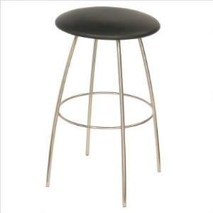   Robert 34 Tall Backless Bar Stool in Brushed Steel 
