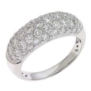  14K White Gold 1.7cttw Round Diamond Ring Band: Jewelry