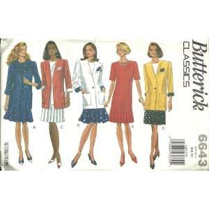   Dress Butterick Sewing Pattern 6643 (Size 6 8 10) 