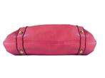 New Girls Pink PU Leather Handbag Removable Strap Shoulder Bag Zipper 