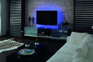   Lichtleiste Steckleisten blau Strip blue Möbel Beleuchtung TV warm