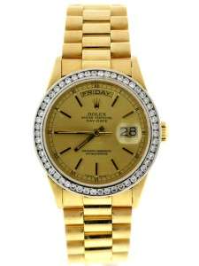 Authentic Rolex 18038 Day Date President Solid 18K Yellow Gold Men 