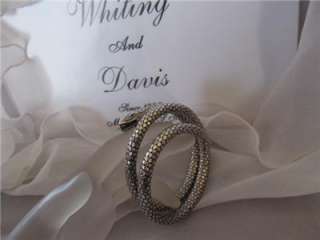 1800s 1900s Vintage Whiting & Davis Sterling Silver Snake Bracelet 