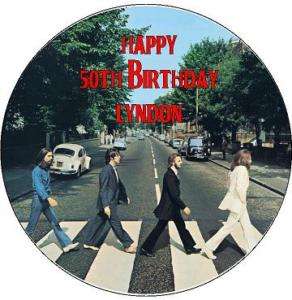 THE BEATLES ABBEY RD EDIBLE IMAGE CAKE ICING TOPPER  