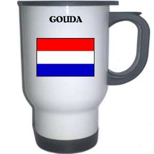  Netherlands (Holland)   GOUDA White Stainless Steel Mug 