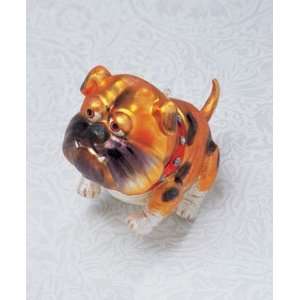  Whimsical Pouting Glamour Bulldog Glass Christmas Ornament 