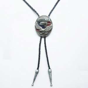   Leather String Bolo Tie Eagle American Pride Flag: Everything Else