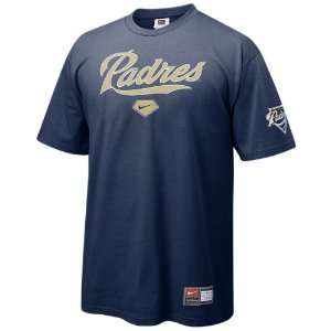  San Diego Padres Blue MLB Practice 8 Short Sleeve T Shirt 