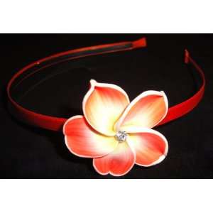  Tanday Hawaiian Plumeria Flower Headband Red Everything 