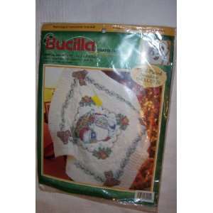  Bucilla Santa Lap Quilt Stamped Cross Stitch Kit