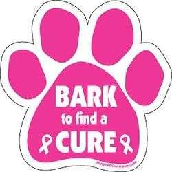 NEW Paw Print Magnet Bark for the Cure Breast Cancer  