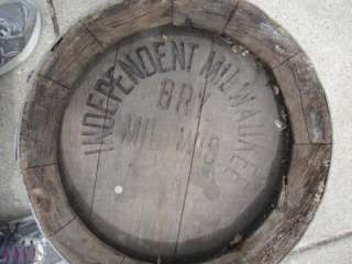 VINTAGE Pabst brewing co Milwaukee keg barrel SIGN antique old beer 