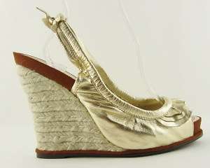 MISS SIXTY KATE Gold Womens Shoes Wedge 10 EUR 41  